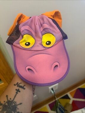 Vintage Kids Figment Sun Visor Hat - Pink & Yellow